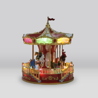 Коледна декоративна сцена Въртележка с RGB LED осветление и музика XCVCAROUSEL Aca Light