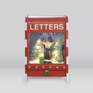 Коледна декоративна пощенска кутия със снежен ефект и LED осветление XCVMAILBOX Aca Light