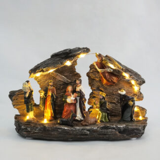 Коледна декоративна сцена Рождество Христово с LED осветление и музика XCVNATIVITY Aca Light