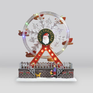 Коледна декоративна сцена Въртящо се виенско колело с RGB LED осветление и музика XCVWHEEL Aca Light