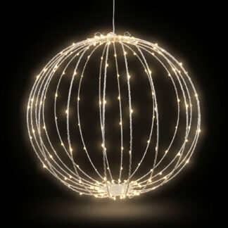 Коледна LED декорация Топка Бяла 40 см 160 LED IP44 XFOLDBALL Aca Light
