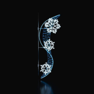 Коледна LED декорация за стълб Снежинки 185 см 100 LED IP65 XPOLESNOFLAKE3 Aca Light