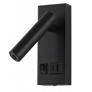 LED осветление за шкаф 2W с ON/OFF ключ + USB Черно 7590 Optonica
